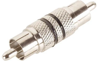 CONECTOR RCA MACHO A CONECTOR RCA MACHO - ARO NEGRO
