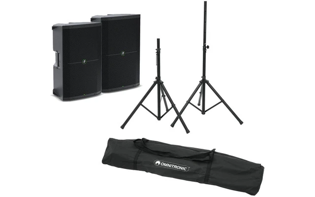 2x Mackie Thump 215 + Conjunto tripode altavoz con funda