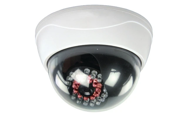 Cámara domo con LED IR fictícia para exteriores