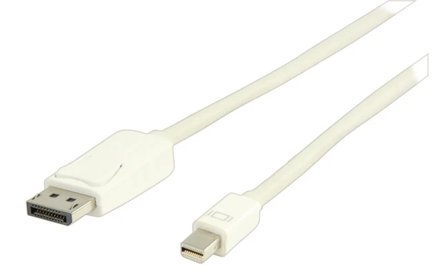 Cable Mini DisplayPort - DisplayPort 1.00 m en color blanco