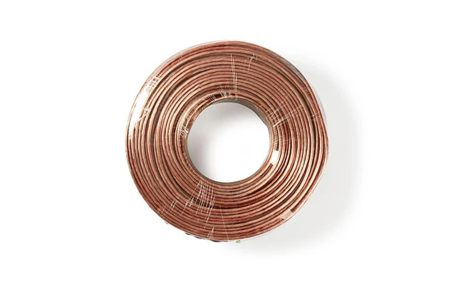 Cable de Altavoz - 2x 2,50 mm2 - 100 m - Brida - Transparente - Nedis CAGW2500TR1000