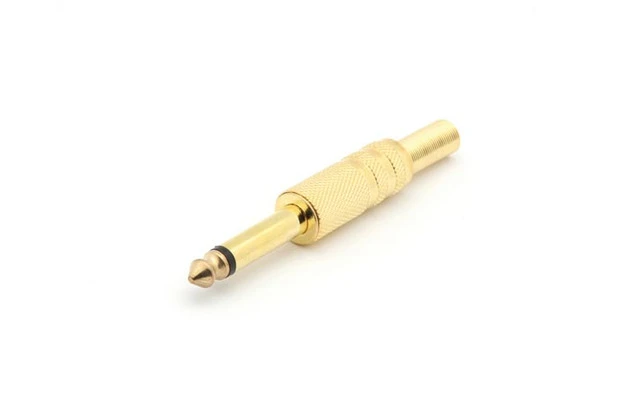 JACK MACHO 6.35mm MONO DORADO