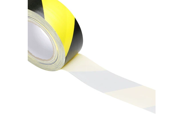 Cinta textil de seguridad 50mm x 25m negro/amarillo