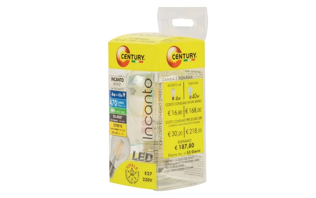 Bombilla globo LED, 4 W, base E27