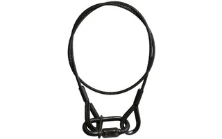 Cuerda de seguridad de 3 mm con Maillón 0,6 m negro