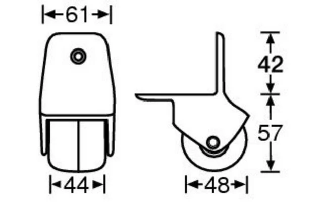 Adam Hall Hardware 3780 - Rueda 50 mm Nylon