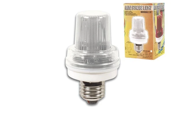 Mini lámpara estroboscópica, color blanco, 3.5W, casquillo E27