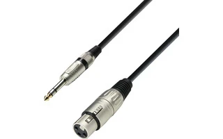 Adam Hall K3BFV1000 - Cable XLR hembra a Jack 6.3 mm stereo de 10 M