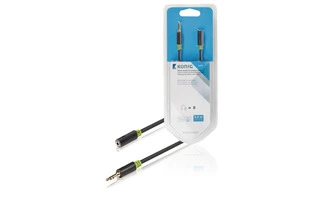 Cable alargador de audio estéreo de 3,5 mm macho a hembra de 3,00 m en gris
