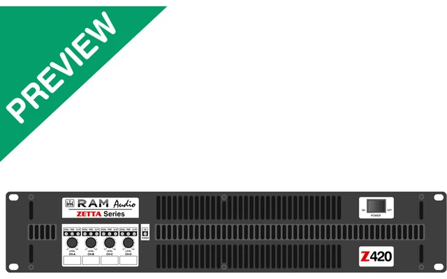 Ram Audio Z 420 - Amplificador de PA 4 x 500 W 2 Ohmios