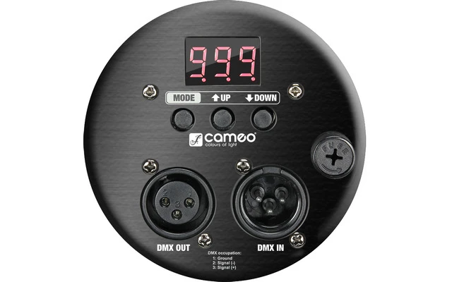 PAR Cameo 56 CAN - 151 mm x 5 LED PAR Can RGB de color negro CLP
