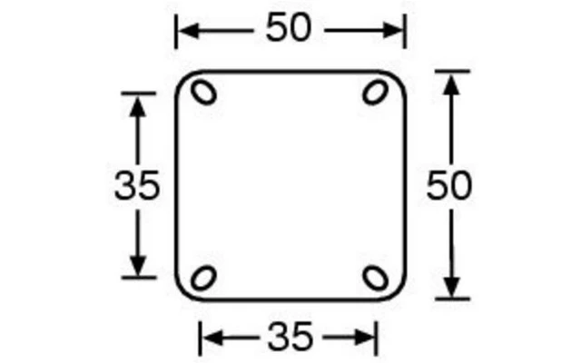 Guitel 3703 - Rueda giratoria 50 mm gris con freno