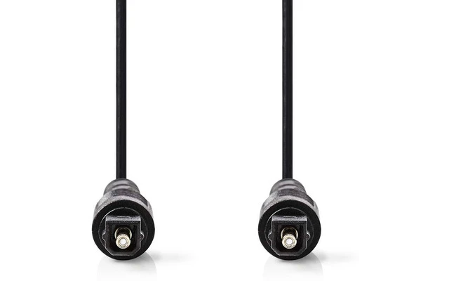 Cable de Audio Óptico - TosLink Macho - TosLink Macho - 1,0 m - Negro - Nedis CAGB25000BK10