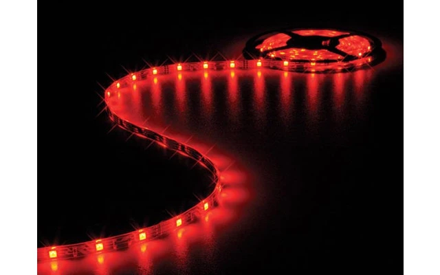 CINTA CON LEDs FLEXIBLE - COLOR ROJO - 150 LEDs - 5m - 12V