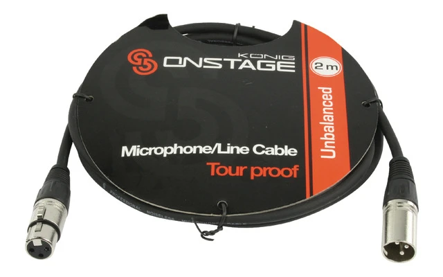 Monocable XLR XLR 3-pines Macho - XLR 3-pines Hembra Negro