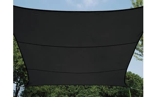 VELA DE SOMBRA PERMEABLE - CUADRADA - 5 x 5 m - COLOR GRIS OSCURO