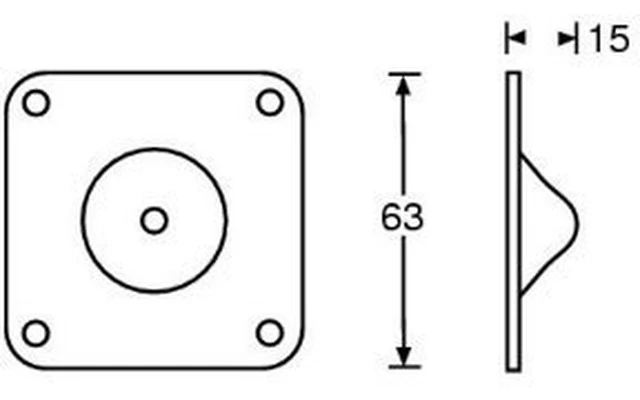 Adam Hall Hardware 4937 - Pie deslizante grande acero macho