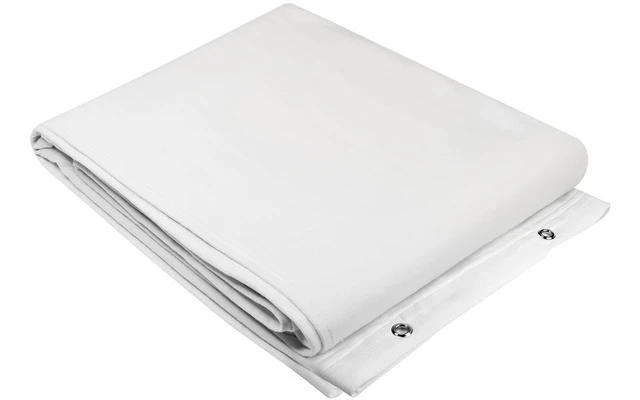 Imagenes de Adam Hall Accessories 0151 X 64 WH Tela decorativa B1 con ojales niquelados y dobladillo 6×4 m, 