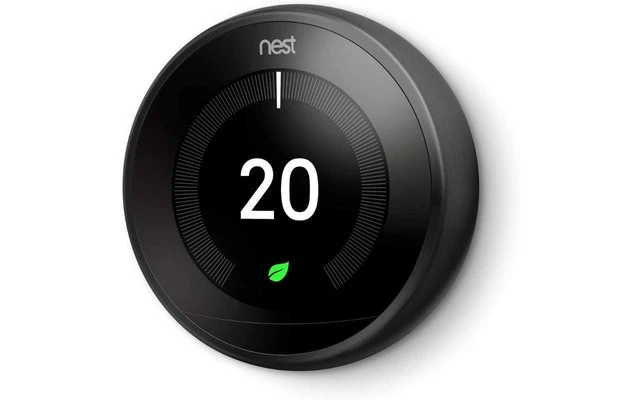 Google Nest Learning Thermostat 3º Generación Termostato Inteligente Negro