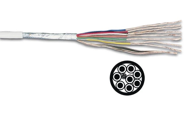 CABLE APANTALLADO 8 x 0.19mm² BLANCO
