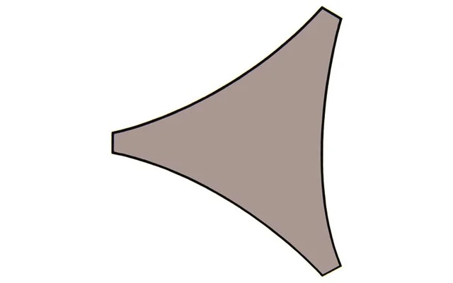 Vela de sombra triangular - 5 x 5 x 5m, COLOR: GRIS TOPO