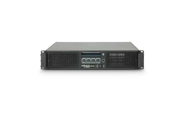 Ram Audio W 12004 DSP E Amplificador de PA 4 x 3025 W 2 Ohmios con Módulo DSP + Ethernet