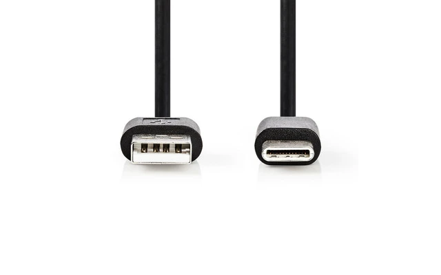 Cable de Carga y Sincronización - A Macho - USB-C™ Macho - 2,0 m - Negro - Nedis CCGT60600BK20