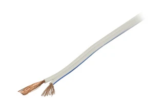 Cable para altavoz 2x 0.75 mm² 100 m en color blanco