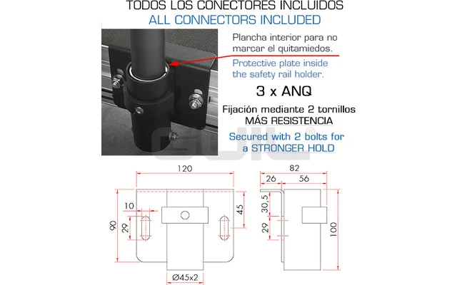 Imagenes de Guil TMQ-2/N - Quitamiedos multifunción de 2 metros fabricado en Aluminio