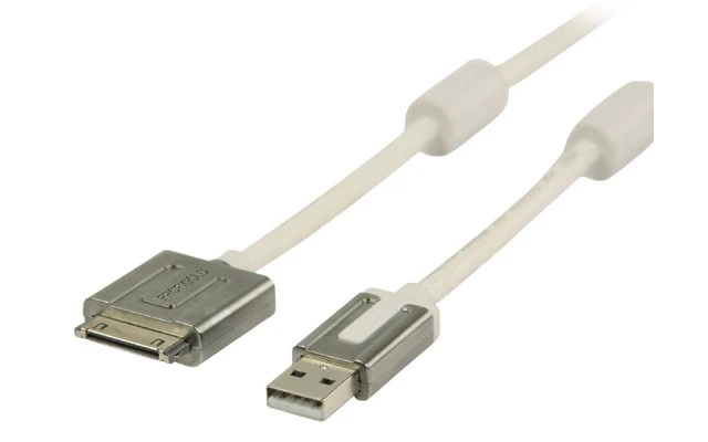Interconexión USB Apple de alto rendimiento, conector Dock macho - USB macho, 0,50 m, blanco