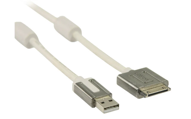 Interconexión USB Apple de alto rendimiento, conector Dock macho - USB macho, 0,50 m, blanco