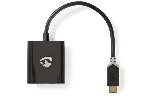 Cable Adaptador de USB Tipo C - Tipo C Macho - VGA Hembra - 0,2 m - Antracita