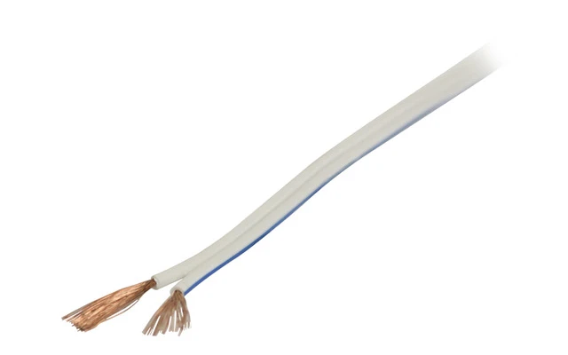 Cable para altavoz 2x 0.75 mm² 100 m en color blanco
