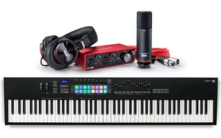 Focusrite Scarlett 2i2 Studio 4Th + Novation LaunchKey 88 Mk3