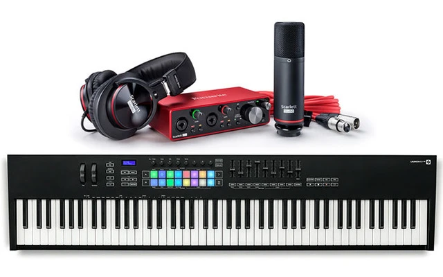 Focusrite Scarlett 2i2 Studio 4Th + Novation LaunchKey 88 Mk3