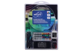 Juego con cinta de LEDs flexible, controlador y adaptador de red - RGB - 150 LEDs - 5m - 12 VDC