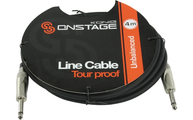 Cable asimétrico para altavoz de 4 m en color negro