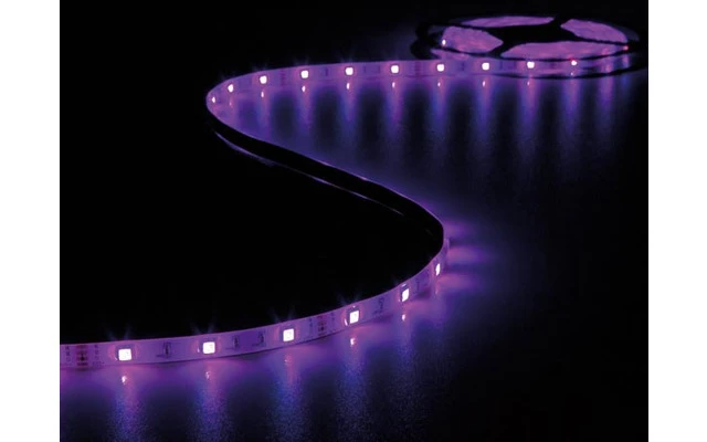 Juego con cinta de LEDs flexible, controlador y adaptador de red - RGB - 150 LEDs - 5m - 12 VDC