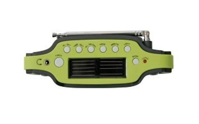 Radio despertador/linterna dinamo solar con pantalla LCD