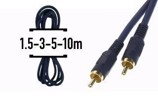 Cable Vídeo RCA macho-macho 10m