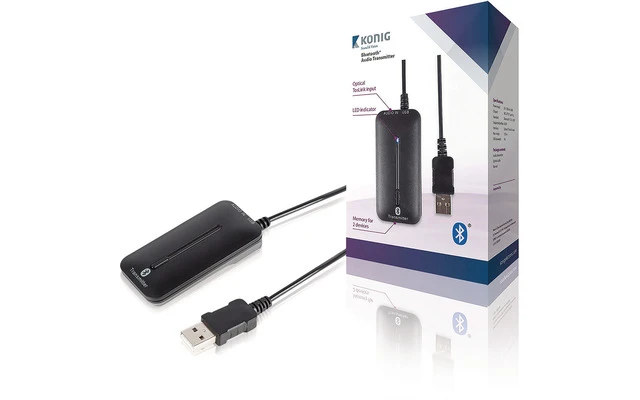 Transmisor de Audio Bluetooth Negro - König CSBTTRNSM200