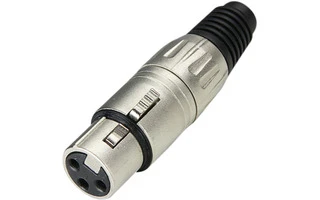 Conector aéreo XLR canon hembra plateado