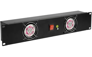 Omnitronic Z-19 Panel Frontal con 2 Ventiladores cableados 2U
