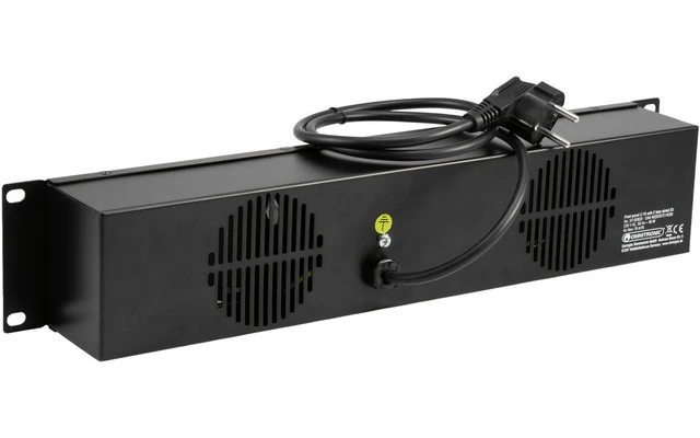 Omnitronic Z-19 Panel Frontal con 2 Ventiladores cableados 2U
