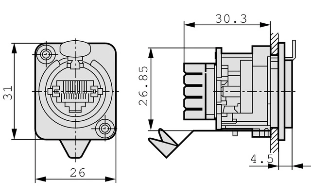 Neutrik NE8FDV-YK