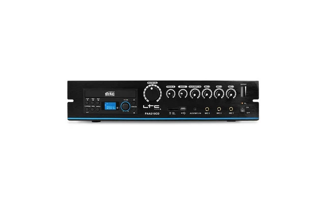 Amplificador P.A megafonia 210W - DVD & USB/SD-MP3