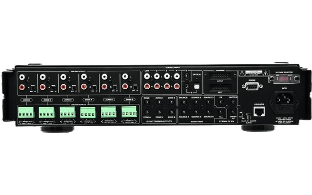 Omnitronic MCS-1250 MK2 Amplificador PA de 6 zonas