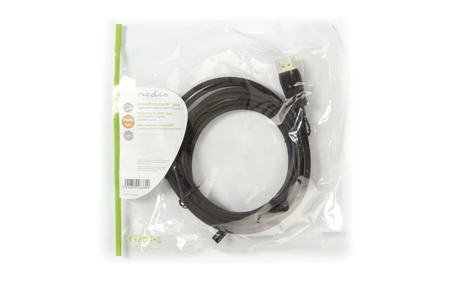 Cable DisplayPort - HDMI™ - DisplayPort Macho - Conector HDMI™ - 3,0 m - Negro - Nedis CCGP37100