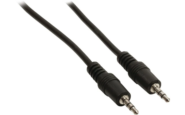 Cable de audio jack estéreo de 3.5 mm macho - 3.5 mm macho de 2.00 m en color negro