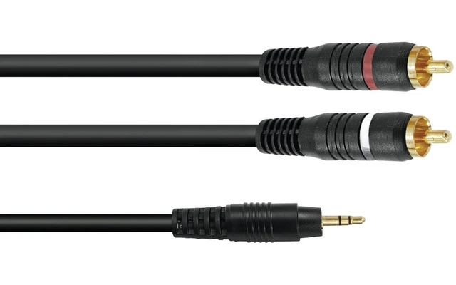 Cable 2x RCA a 1 Minijack 3.5mm - 6 metros